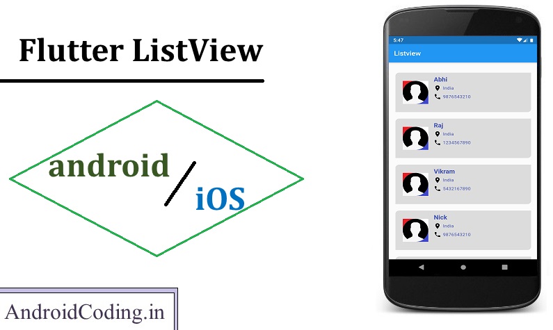 Create Simple Listview In Flutter Using Listtile Android Ios Example SAHIDA