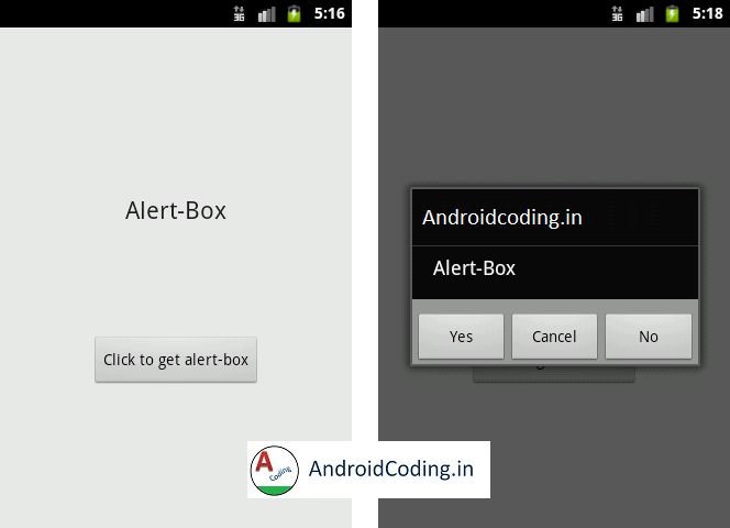 android alertbox