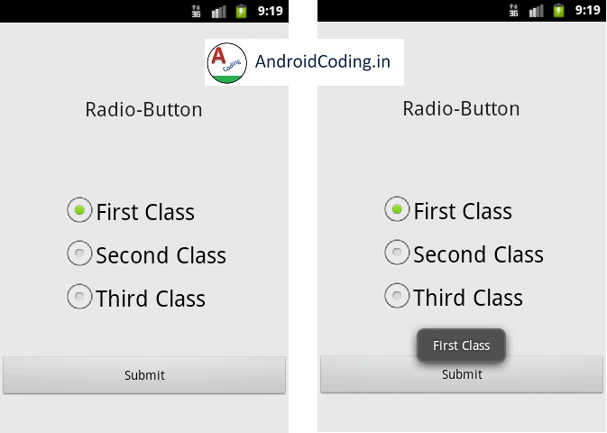 android radio button