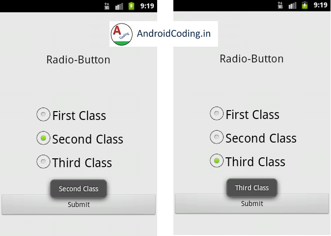 android radio button