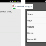 Android Tutorial on Context Menu