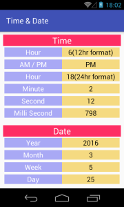 Android Date Time 