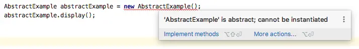 Java Abstraction