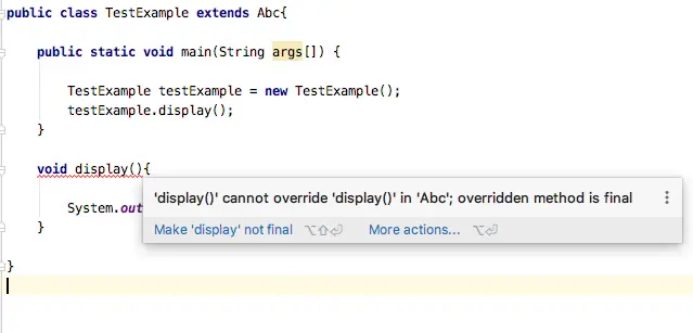 java final