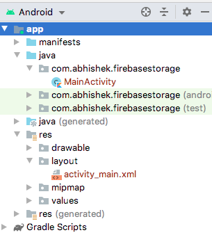 firebase cloud storage project structure