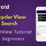 Android RecyclerView search tutorial for beginners