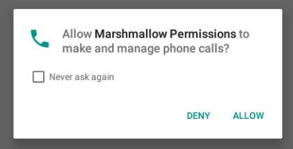 android marshmallow permission