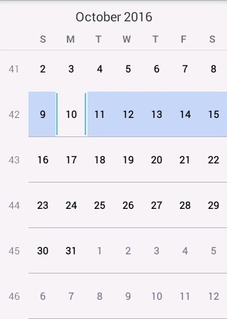 Android CalendarView