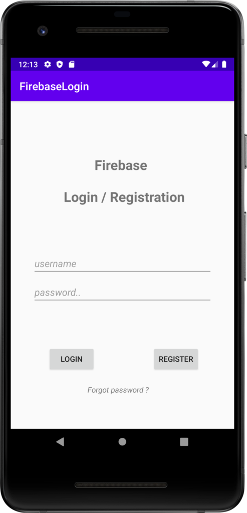 firebase login