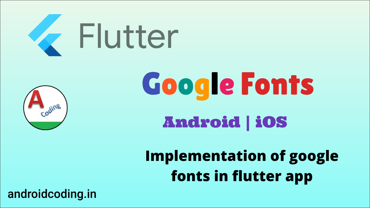 Cool Fonts Examples In Flutter