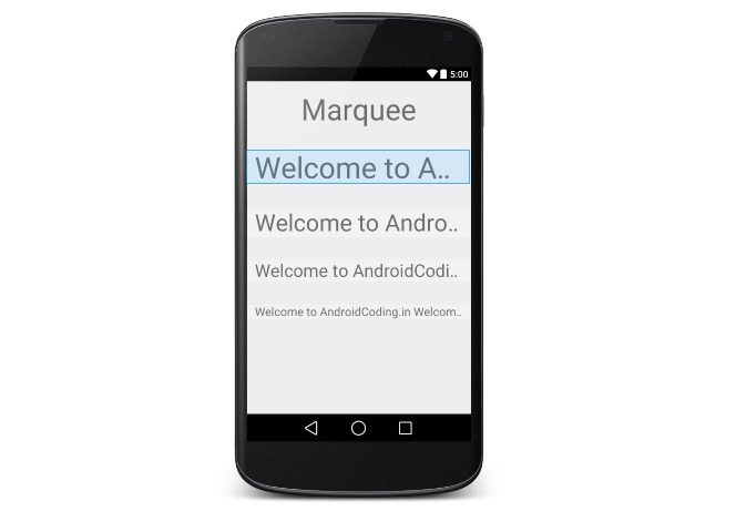 Android Marquee