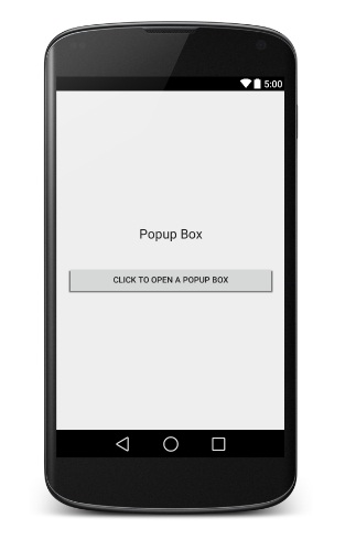 android popup box
