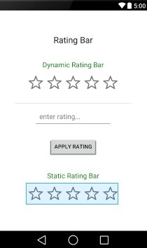 android ratingbar