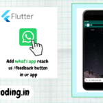 Flutter feedback / reach us button integration